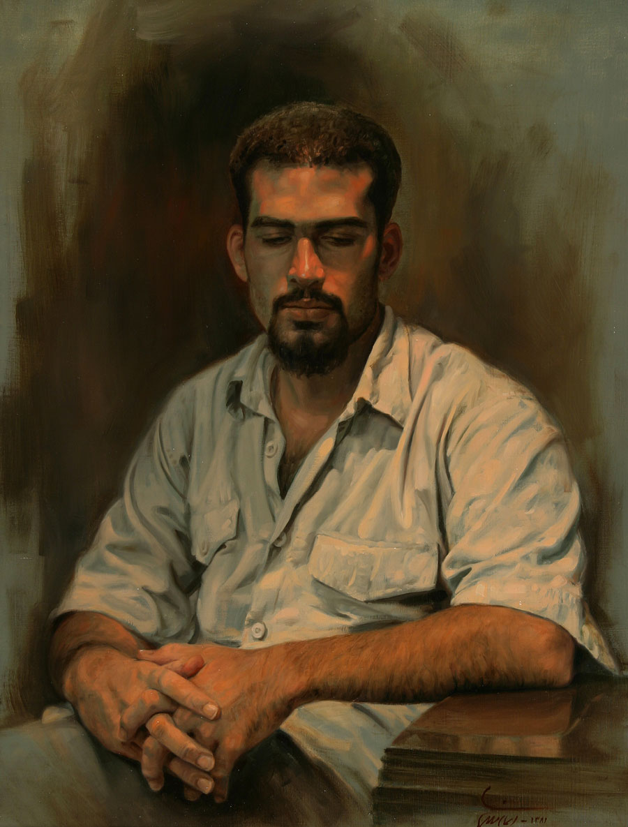 بورتريه لرجل - Portrait of a man - مقهى جرير الثقافي
