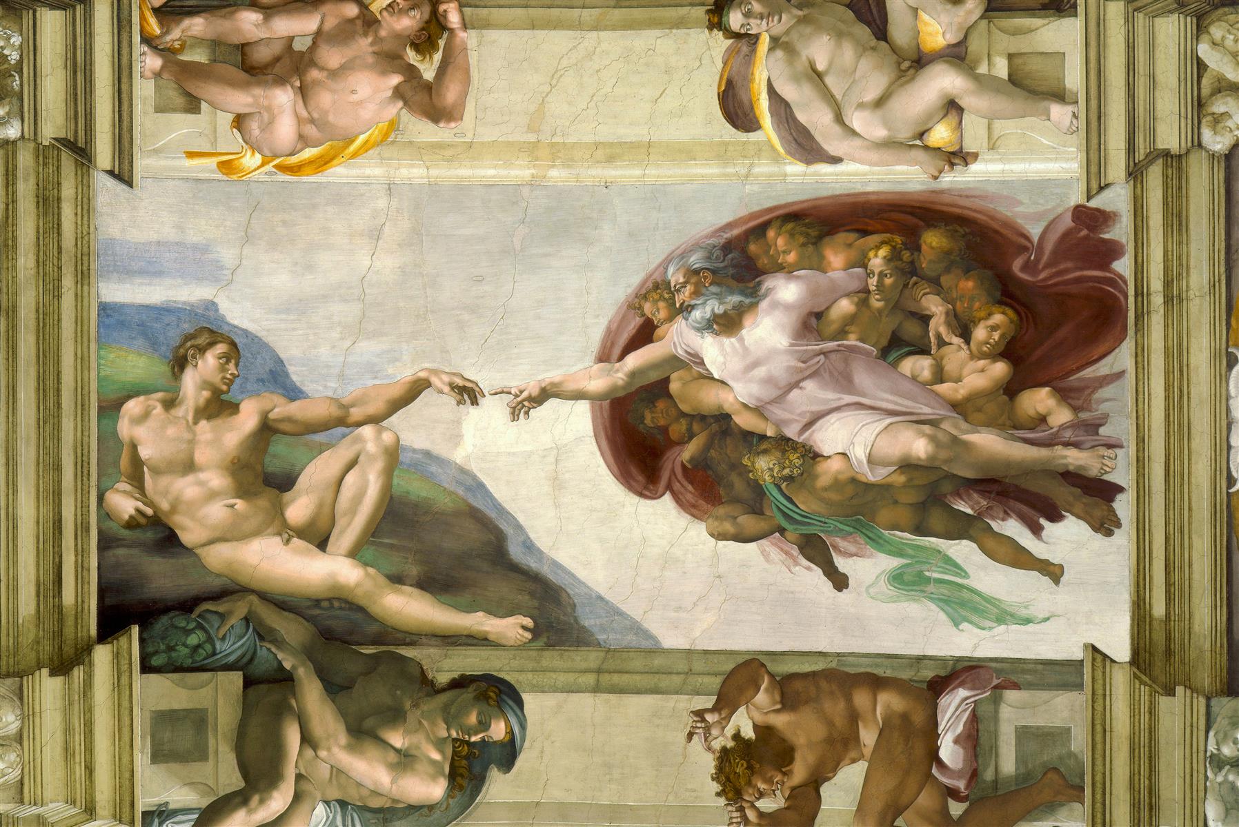 كنيسة سيستين سقف: خلق آدم - Sistine Chapel Ceiling: Creation of Adam - مقهى جرير الثقافي