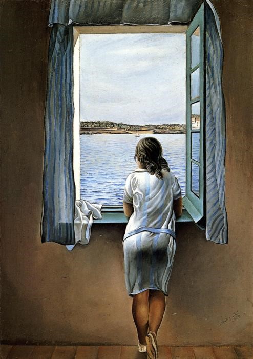 شخص عند النافذة - Girl at the window - مقهى جرير الثقافي