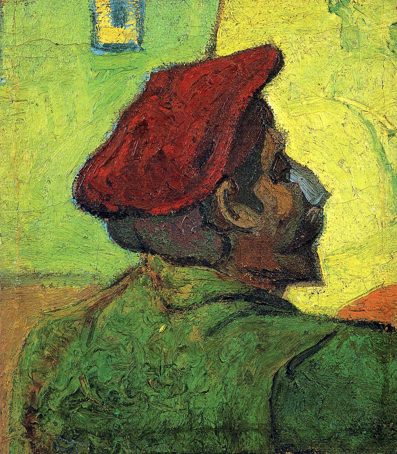 بول غوغان (رجل في قبعة حمراء) - Paul Gauguin (Man in a Red Beret) - مقهى جرير الثقافي