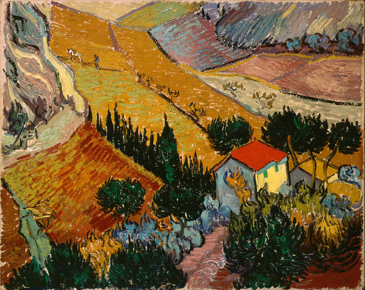  - Landscape with House and Ploughman - مقهى جرير الثقافي
