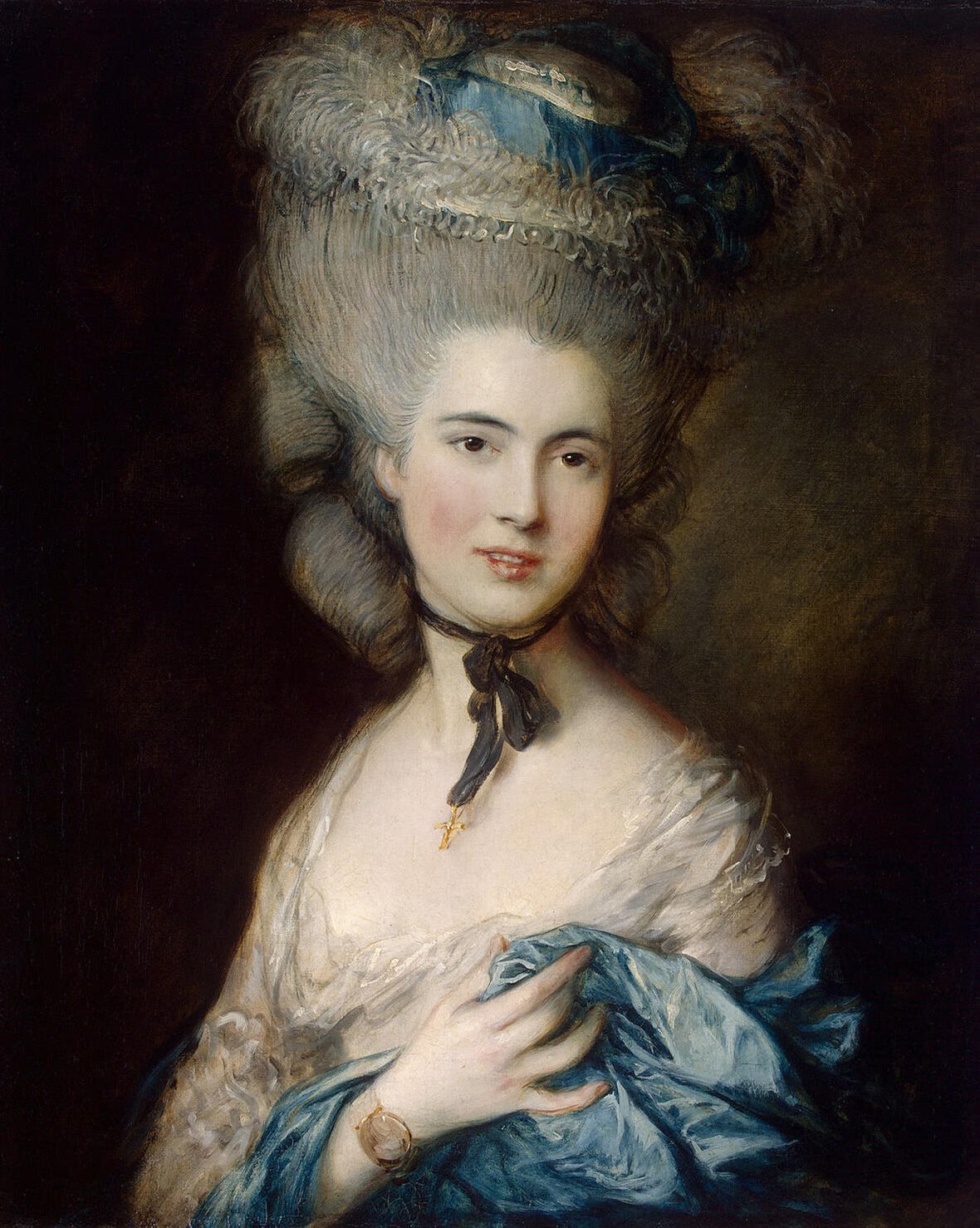 امرأة باللون الأزرق (صورة دوقة بوفورت) - A Woman in Blue (Portrait of the Duchess of Beaufort) - مقهى جرير الثقافي